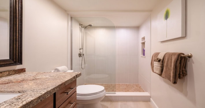 Bathroom with walk-in shower