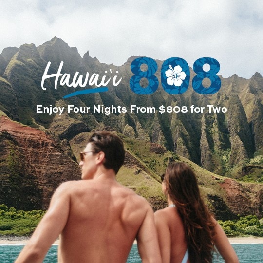 Hawaii808 couple looking at Na Pali